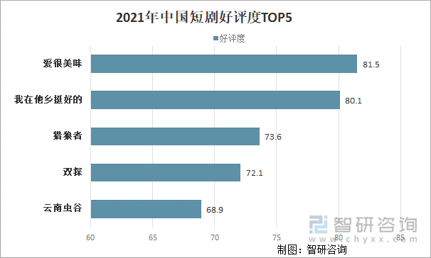 2021年中国短剧好评度TOP5