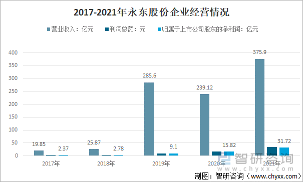 2017-2021年永东股份企业经营情况