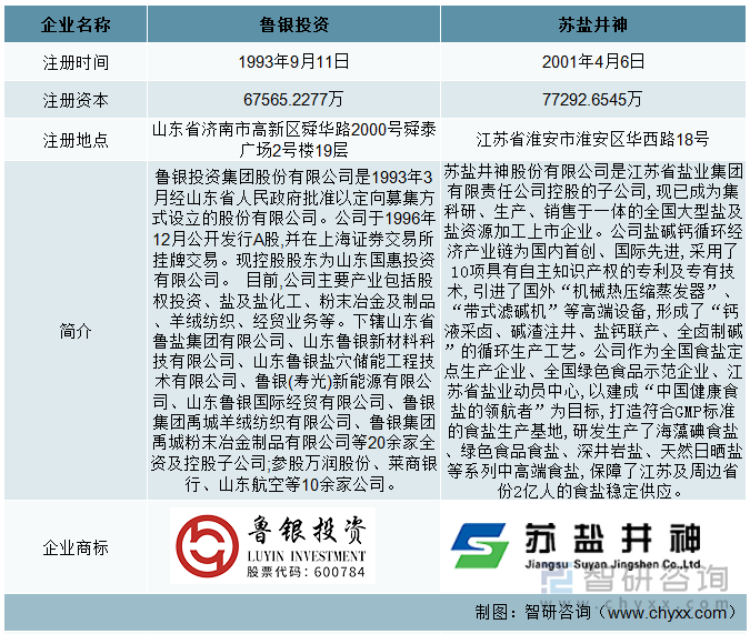 鲁银投资VS苏盐井神基本情况对比