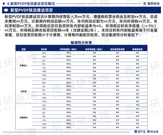 新型PVDF技改建设项目概况